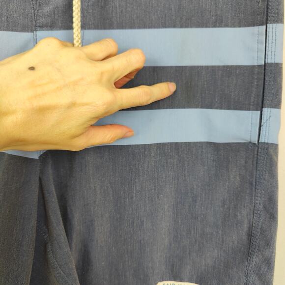 Fair Harbor Boardshorts Mens 30 Blue Stripes‎ Beach Swim Hybrid Trunks Huckberry - Picture 4 of 8